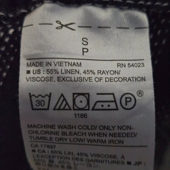 Banana Republic Tassel Drawstring Wide-Leg Pull-On Pant, Navy, S - Picture 6 of 6